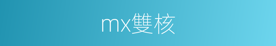 mx雙核的同義詞