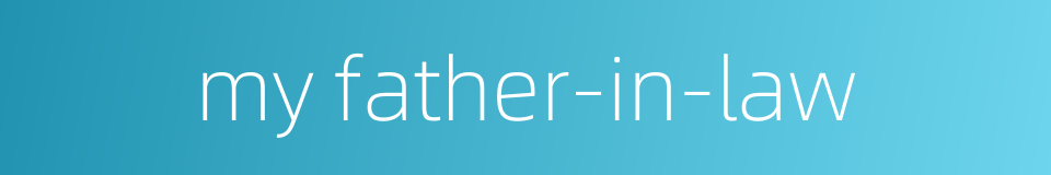 my father-in-law的同义词