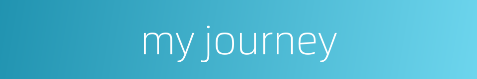 my journey的同义词