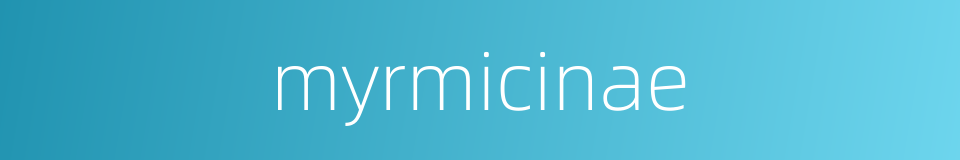 myrmicinae的同义词