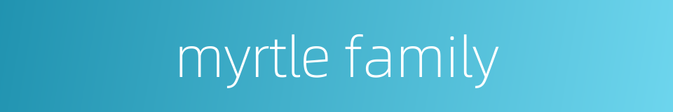 myrtle family的同义词
