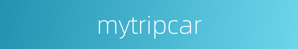 mytripcar的同义词