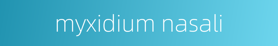 myxidium nasali的同义词