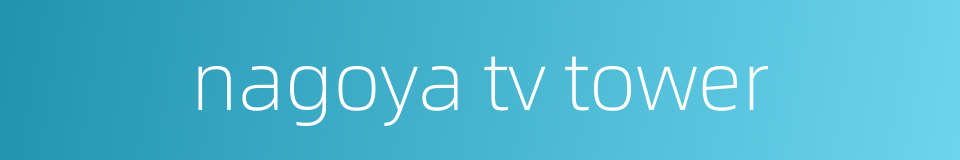 nagoya tv tower的同义词
