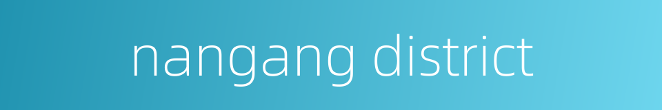 nangang district的同义词