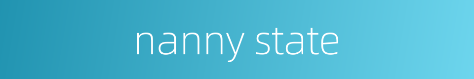 nanny state的同义词