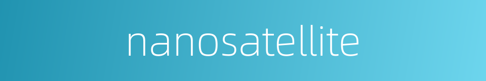 nanosatellite的同义词