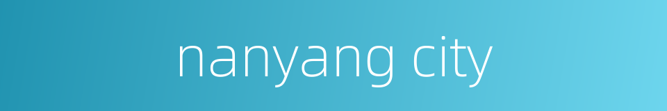 nanyang city的同义词