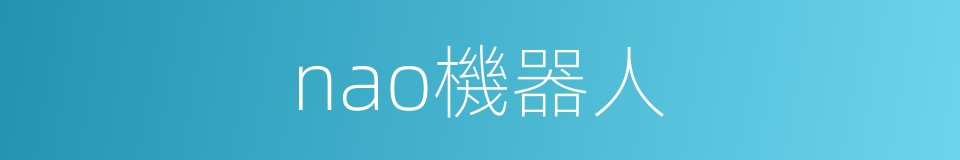 nao機器人的同義詞