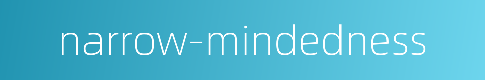 narrow-mindedness的同义词