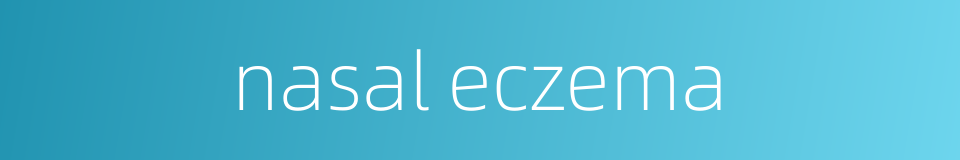 nasal eczema的同义词