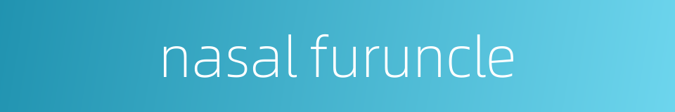 nasal furuncle的同义词