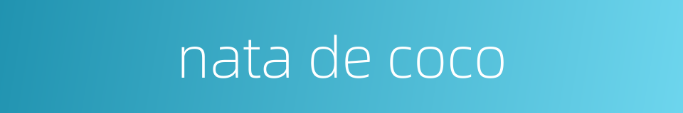 nata de coco的同义词