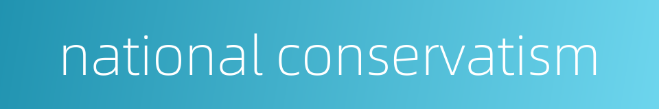 national conservatism的同义词