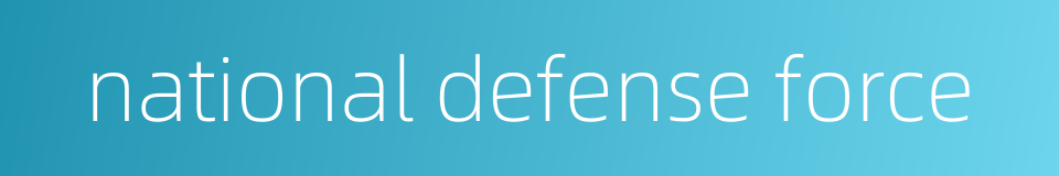 national defense force的同义词