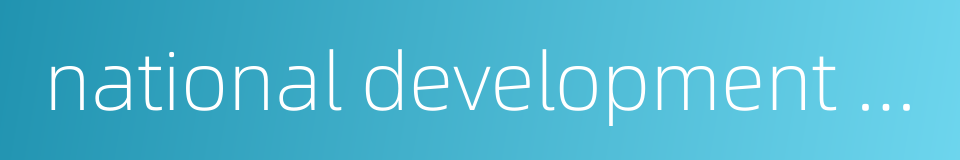 national development policy的同义词
