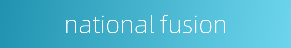 national fusion的同义词