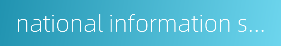 national information security的同义词