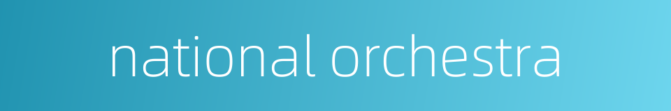 national orchestra的同义词