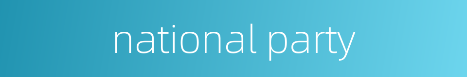 national party的同义词