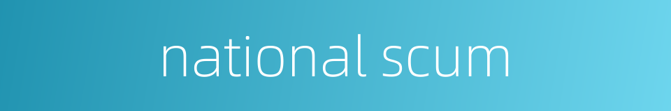 national scum的同义词