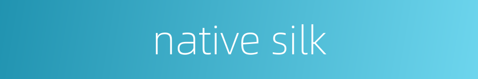 native silk的同义词