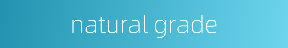 natural grade的同义词