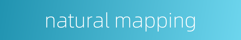 natural mapping的同义词