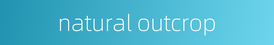 natural outcrop的同义词