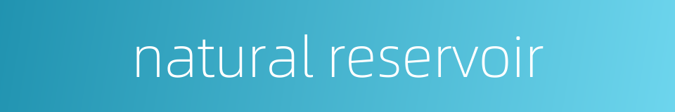 natural reservoir的同义词