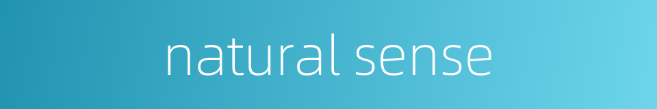 natural sense的同义词