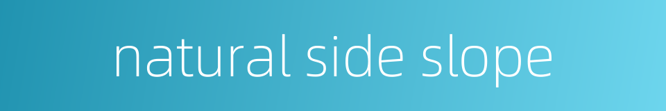 natural side slope的同义词