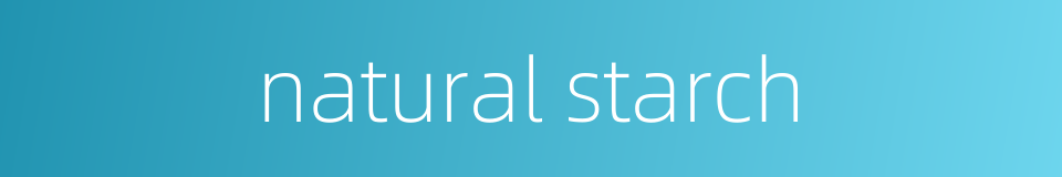 natural starch的同义词