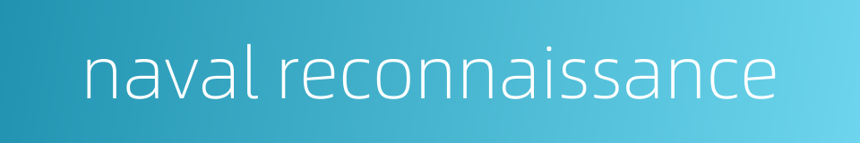 naval reconnaissance的同义词