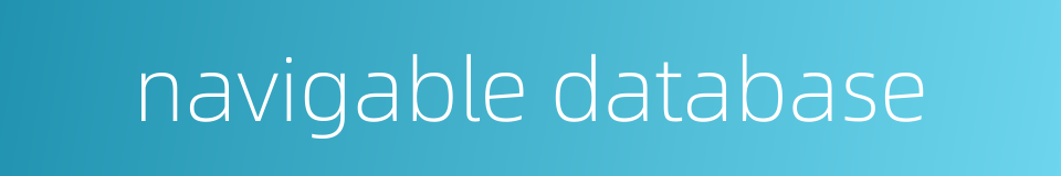 navigable database的同义词