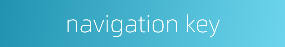 navigation key的同义词