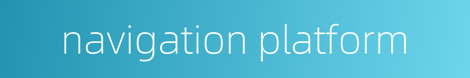 navigation platform的同义词