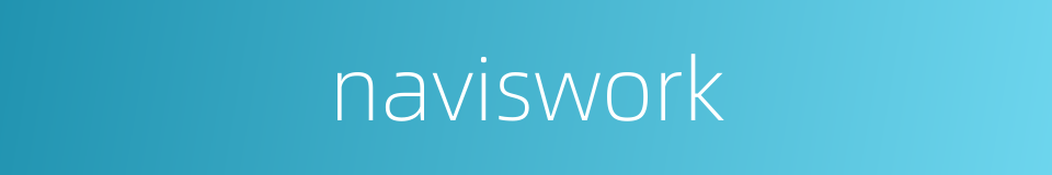 naviswork的同义词