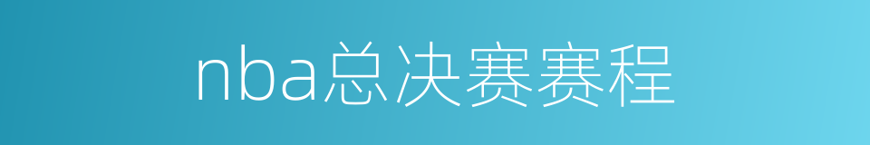 nba总决赛赛程的同义词