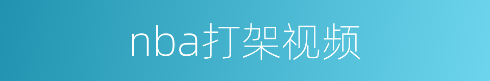 nba打架视频的同义词