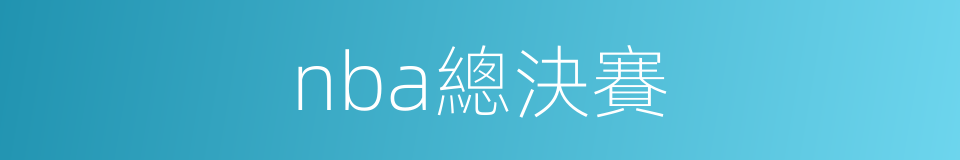 nba總決賽的同義詞
