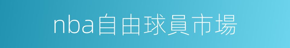 nba自由球員市場的同義詞