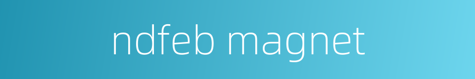 ndfeb magnet的同义词