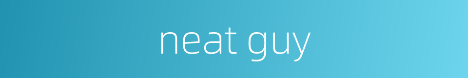 neat guy的同义词
