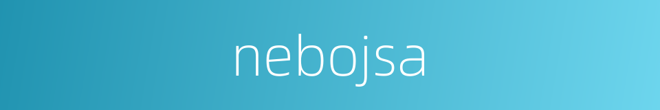 nebojsa的同义词