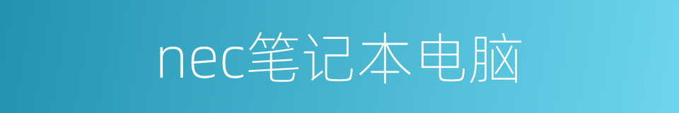 nec笔记本电脑的同义词