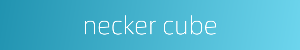 necker cube的同义词