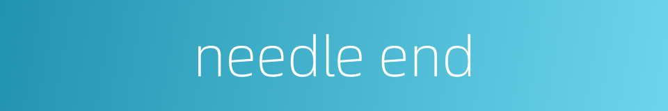 needle end的同义词
