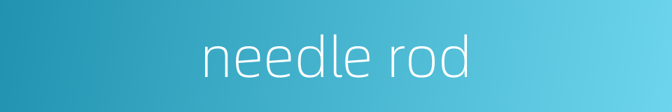 needle rod的同义词