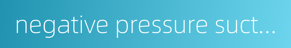 negative pressure suction pump的同义词